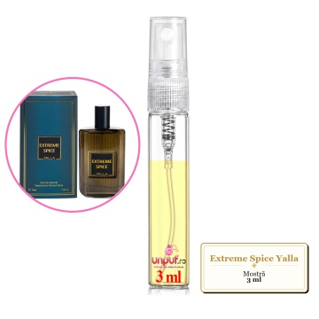 Mostra fiola din Extreme Spice Yalla, decant sticla cu pulverizator - Img 2