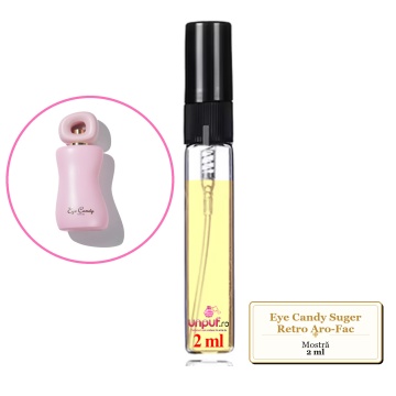 Mostra fiola din Eye Candy Suger Retro Aro-Fac, decant sticla cu pulverizator
