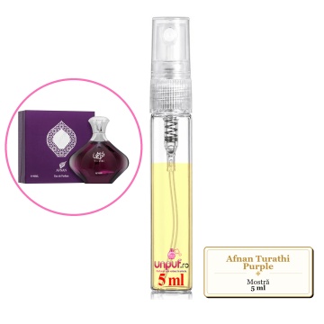 Mostra fiola din Parfumul Afnan Turathi Purple, decant sticla cu pulverizator - Img 4