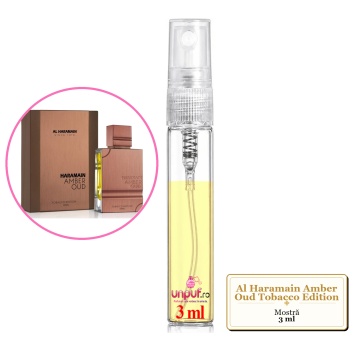 Mostra fiola din Parfumul Al Haramain Amber Oud Tobacco Edition, decant sticla cu pulverizator - Img 2