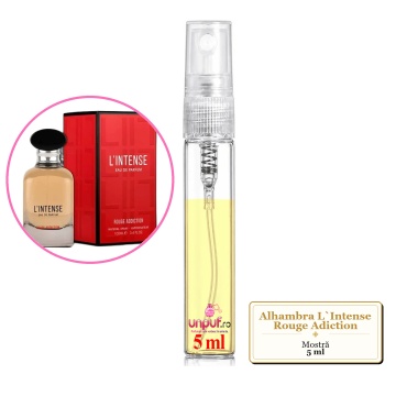Mostra fiola din Parfumul Alhambra L`Intense Rouge Adiction, decant sticla cu pulverizator - Img 4