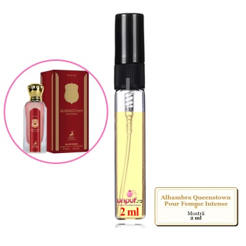 Mostra fiola din Parfumul Alhambra Queenstown Pour Femme Intense, decant sticla cu pulverizator