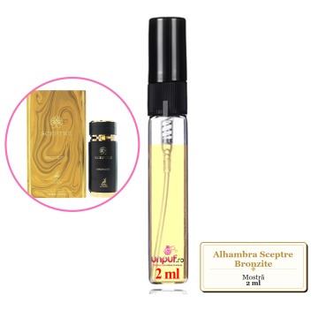 Mostra fiola din Parfumul Alhambra Sceptre Bronzite, decant sticla cu pulverizator - Img 1