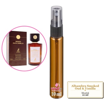 Mostra fiola din Parfumul Alhambra Smoked Oud & Vanilla, decant sticla cu pulverizator - Img 3