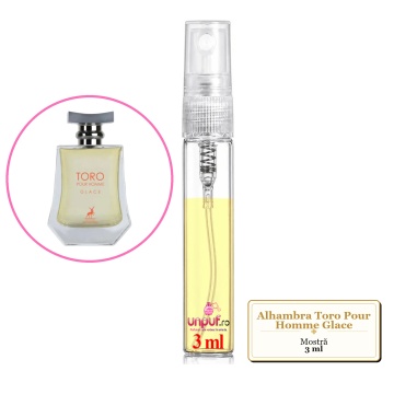 Mostra fiola din Parfumul Alhambra Toro Pour Homme Glace, decant sticla cu pulverizator - Img 3