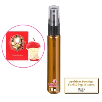 Mostra fiola din Parfumul Arabiyat Prestige Forbidden Women, decant sticla cu pulverizator