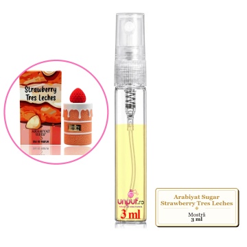 Mostra fiola din Parfumul Arabiyat Sugar Strawberry Tres Leches, decant sticla cu pulverizator - Img 3