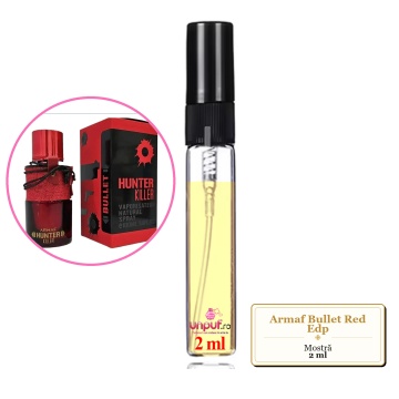 Mostra fiola din Parfumul Armaf Bullet Red Edp, decant sticla cu pulverizator