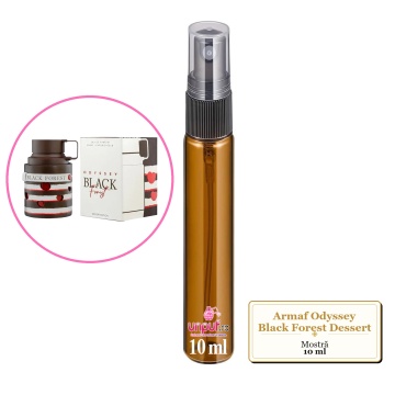 Mostra fiola din Parfumul Armaf Odyssey Black Forest Dessert, decant sticla cu pulverizator