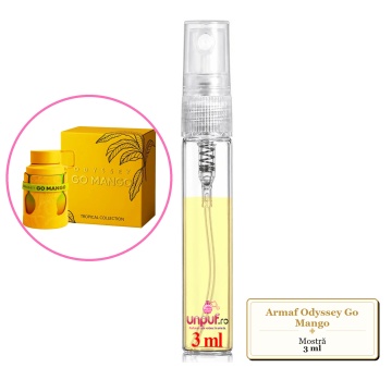 Mostra fiola din Parfumul Armaf Odyssey Go Mango, decant sticla cu pulverizator - Img 2