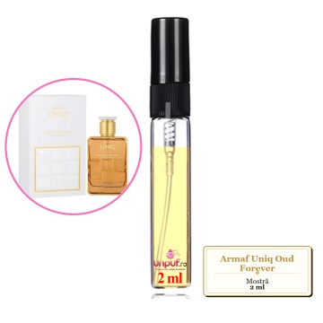 Mostra fiola din Parfumul Armaf Uniq Oud Forever, decant sticla cu pulverizator