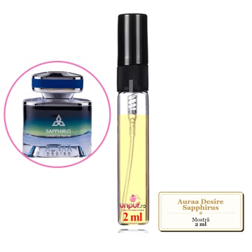 Mostra fiola din Parfumul Auraa Desire Sapphirus, decant sticla cu pulverizator - Img 2