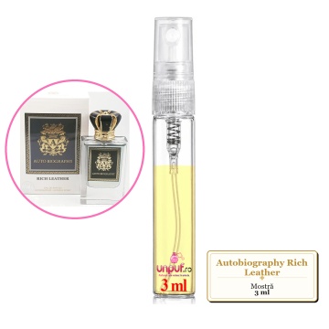 Mostra fiola din Parfumul Autobiography Rich Leather, decant sticla cu pulverizator - Img 2