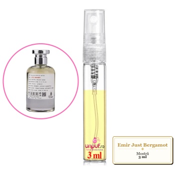 Mostra fiola din Parfumul Emir Just Bergamot, decant sticla cu pulverizator - Img 3