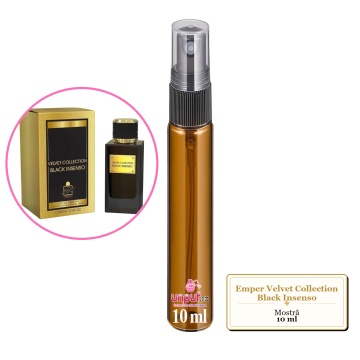Mostra fiola din Parfumul Emper Velvet Collection Black Insenso, decant sticla cu pulverizator