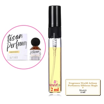 Mostra fiola din Parfumul Fragrance World Artisan Perfumery Hibiscus Magic, decant sticla cu pulverizator - Img 1