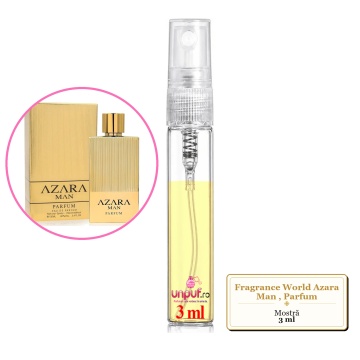 Mostra fiola din Parfumul Fragrance World Azara Man, Parfum, decant sticla cu pulverizator - Img 3