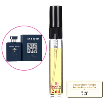 Mostra fiola din Parfumul Fragrance World Imperium Absolu, decant sticla cu pulverizator - Img 2