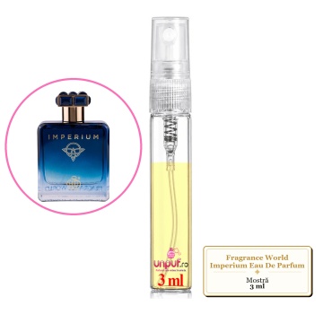 Mostra fiola din Parfumul Fragrance World Imperium Eau De Parfum, decant sticla cu pulverizator