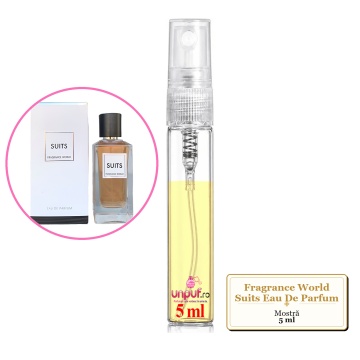 Mostra fiola din Parfumul Fragrance World Suits Eau De Parfum, decant sticla cu pulverizator - Img 3