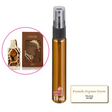 Mostra fiola din Parfumul French Avenue Grow, decant sticla cu pulverizator