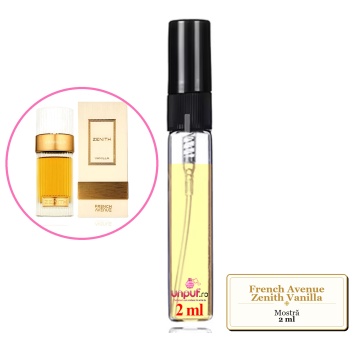 Mostra fiola din Parfumul French Avenue Zenith Vanilla, decant sticla cu pulverizator
