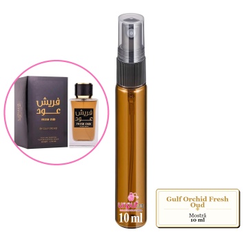 Mostra fiola din Parfumul Gulf Orchid Fresh Oud, decant sticla cu pulverizator