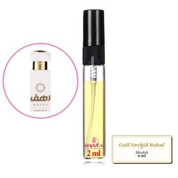 Mostra fiola din Parfumul Gulf Orchid Rahaf, decant sticla cu pulverizator