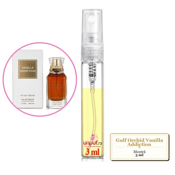 Mostra fiola din Parfumul Gulf Orchid Vanilla Addiction, decant sticla cu pulverizator - Img 3