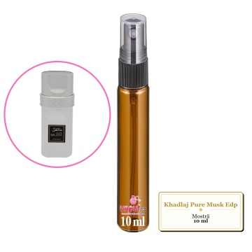 Mostra fiola din Parfumul Khadlaj Pure Musk Edp, decant sticla cu pulverizator