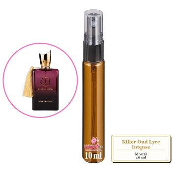 Mostra fiola din Parfumul Killer Oud Lyre Intense, decant sticla cu pulverizator