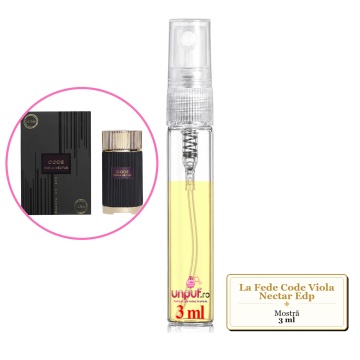 Mostra fiola din Parfumul La Fede Code Viola Nectar Edp, decant sticla cu pulverizator - Img 2