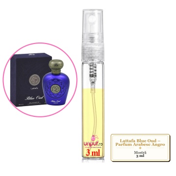 Mostra fiola din Parfumul Lattafa Blue Oud – Parfum Arabesc Angro, decant sticla cu pulverizator - Img 3