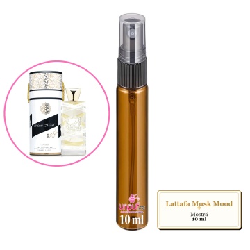 Mostra fiola din Parfumul Lattafa Musk Mood, decant sticla cu pulverizator