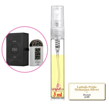 Mostra fiola din Parfumul Lattafa Pride Maharjan Silver, decant sticla cu pulverizator - Img 2