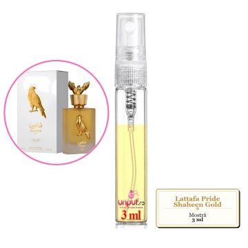 Mostra fiola din Parfumul Lattafa Pride Shaheen Gold, decant sticla cu pulverizator - Img 3