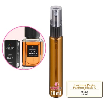 Mostra fiola din Parfumul Lorinna Paris Black X, decant sticla cu pulverizator - Img 4