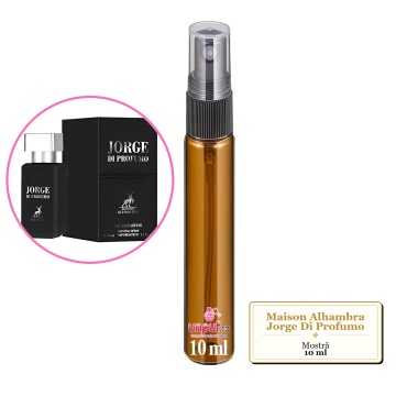 Mostra fiola din Parfumul Maison Alhambra Jorge Di Profumo, decant sticla cu pulverizator
