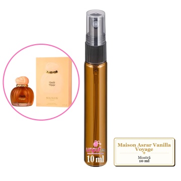 Mostra fiola din Parfumul Maison Asrar Vanilla Voyage, decant sticla cu pulverizator