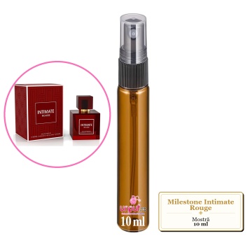 Mostra fiola din Parfumul Milestone Intimate Rouge, decant sticla cu pulverizator