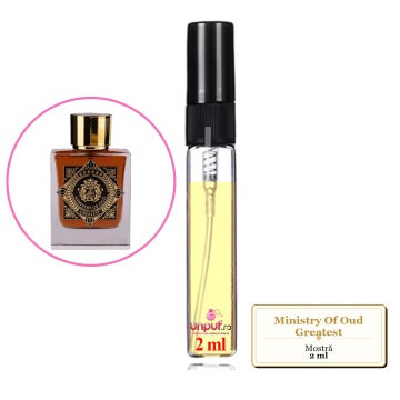 Mostra fiola din Parfumul Ministry Of Oud Greatest, decant sticla cu pulverizator