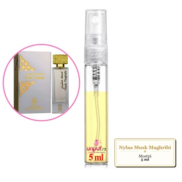 Mostra fiola din Parfumul Nylaa Musk Maghribi, decant sticla cu pulverizator - Img 4