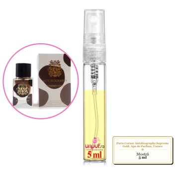 Mostra fiola din Parfumul Paris Corner Autobiography Supreme Gold, Apa de Parfum, Unisex, decant sticla cu pulverizator - Img 2
