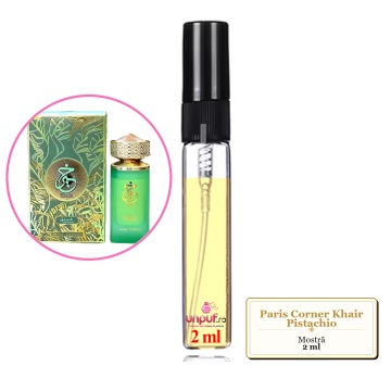 Mostra fiola din Parfumul Paris Corner Khair Pistachio, decant sticla cu pulverizator