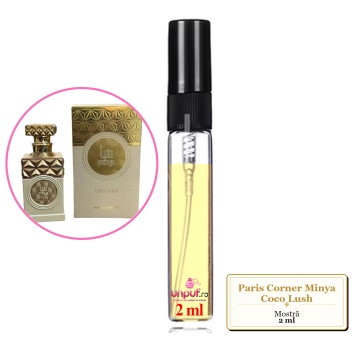 Mostra fiola din Parfumul Paris Corner Minya Coco Lush, decant sticla cu pulverizator - Img 1