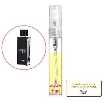 Mostra fiola din Parfumul Pendora Scents Furious For Man, decant sticla cu pulverizator - Img 4