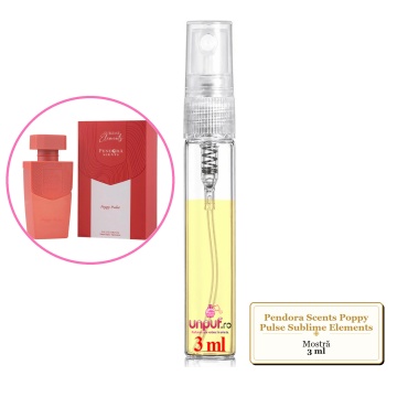 Mostra fiola din Parfumul Pendora Scents Poppy Pulse Sublime Elements, decant sticla cu pulverizator - Img 3