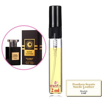 Mostra fiola din Parfumul Pendora Scents Suede Leather, decant sticla cu pulverizator - Img 2