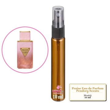 Mostra fiola din Parfumul Praise Eau de Parfum Pendora Scents , decant sticla cu pulverizator