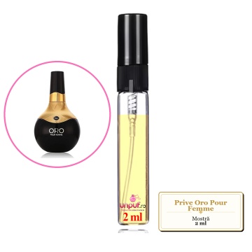 Mostra fiola din Parfumul Prive Oro Pour Femme, decant sticla cu pulverizator - Img 2